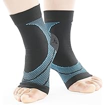 ブルー L 足首サポーター 足底 足裏 アーチサポーター 着圧 ソックス 足底筋膜炎 足首 足底 足裏 土踏まず 偏平足 アーチ サポーター